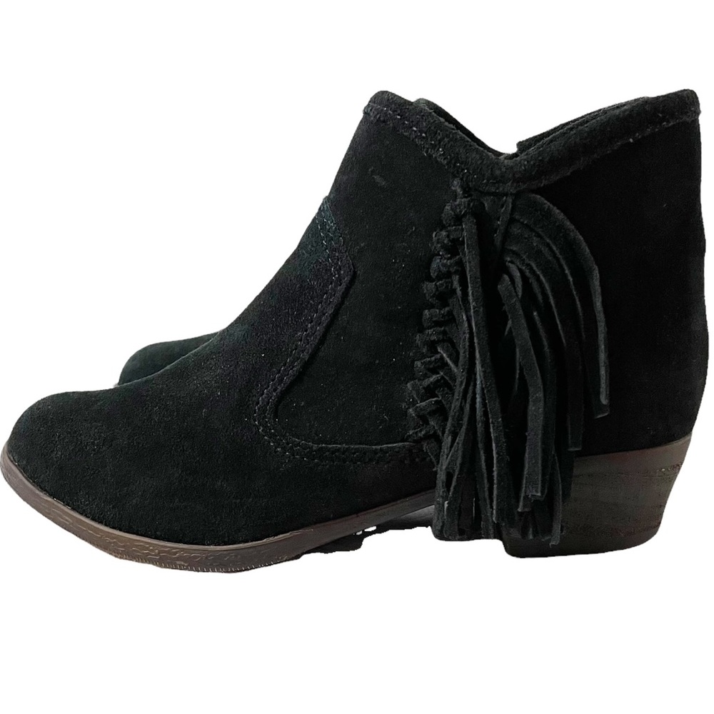 Minnetonka Suede Leather Fringed Black Bootie Southwestern Boot Women’s Size 5.5